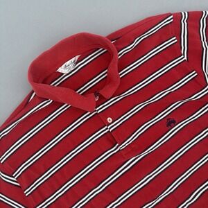 Brooks Brothers Polo Shirt Mens XL Red Stripe Casual Golf Preppy